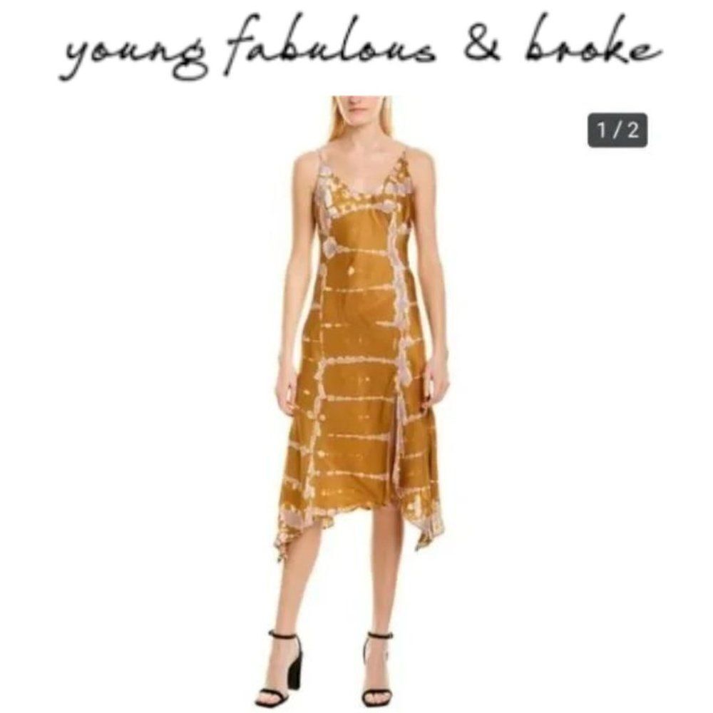 Young Fabulous & Broke Handkerchief Slip Dress S